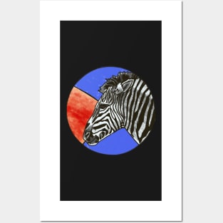 Zebra- circle edit Posters and Art